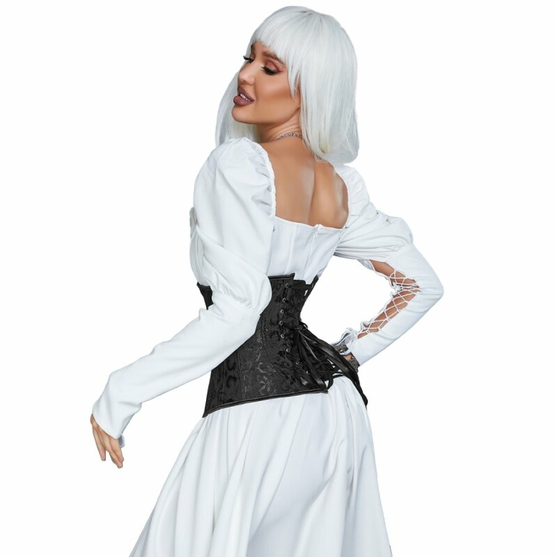 Корсет мереживний Star Night з трусиками, чорний, XL - Зображення 1