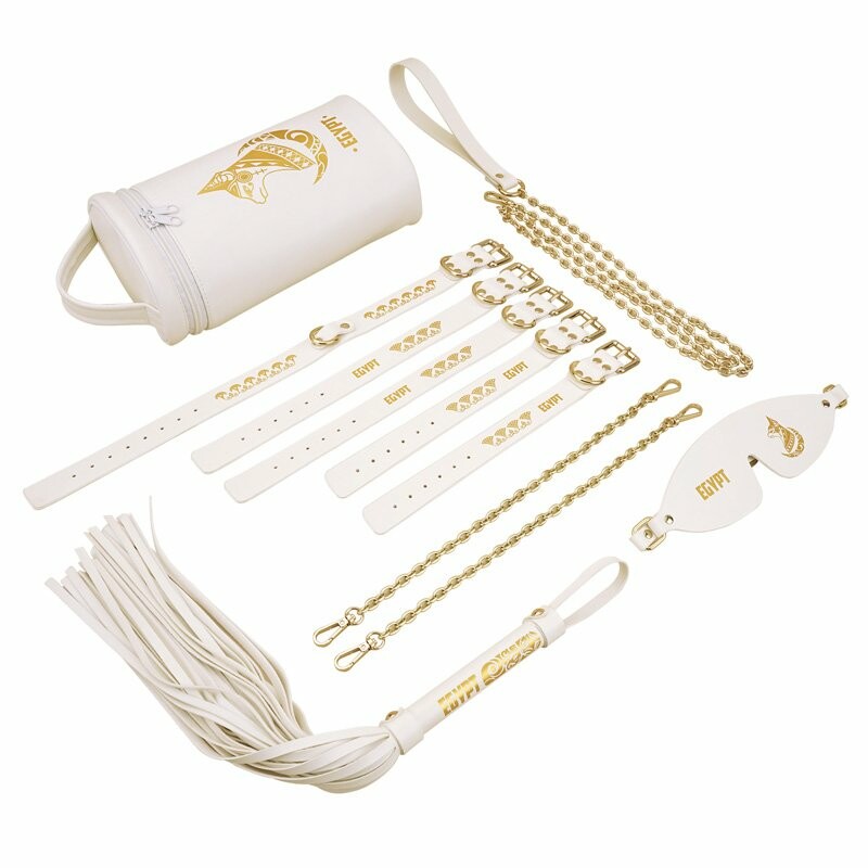Набір БДСМ Roomfun Egyptian Cat Bodage Kit 9 предметів, білий - Изображение 1