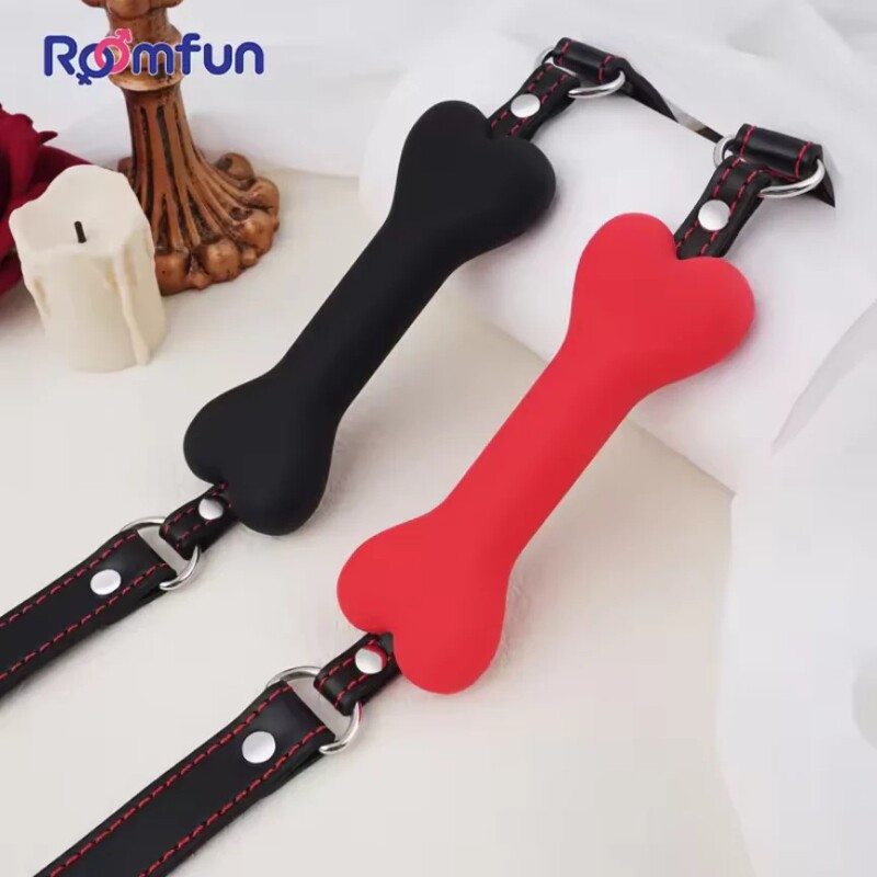 Кляп у вигляді кістки Roomfun Bone Gag силіконовий, червоний - Зображення 2