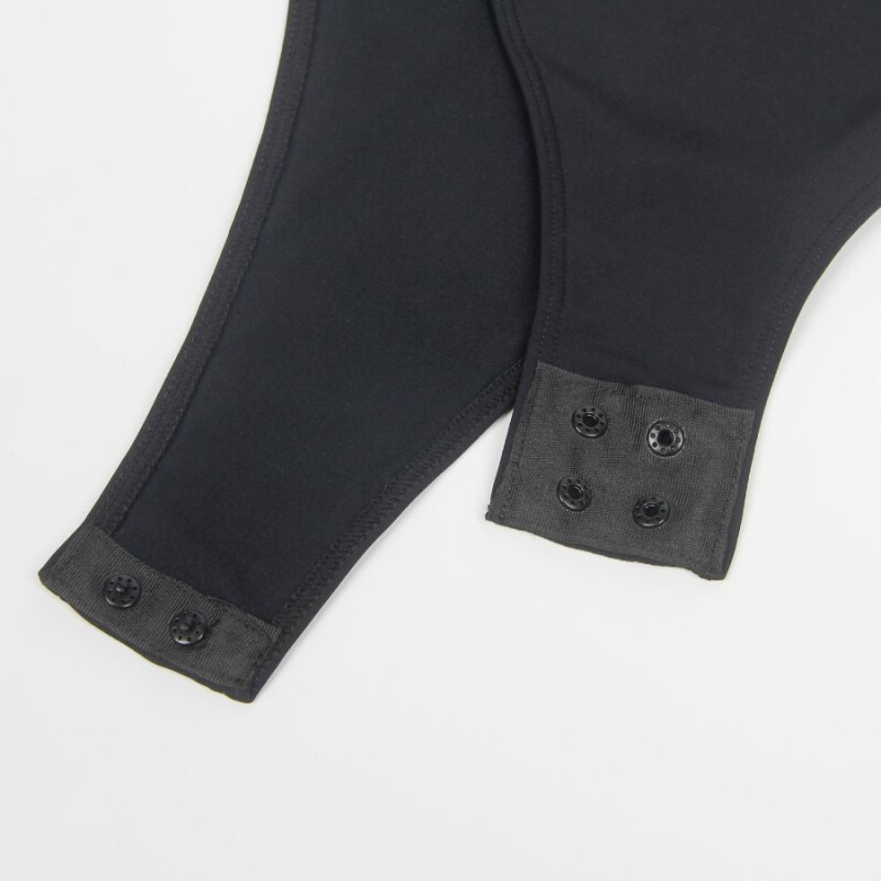 Боді з довгими рукавами Star Night з вирізами на плечах, чорне, L - Зображення 6