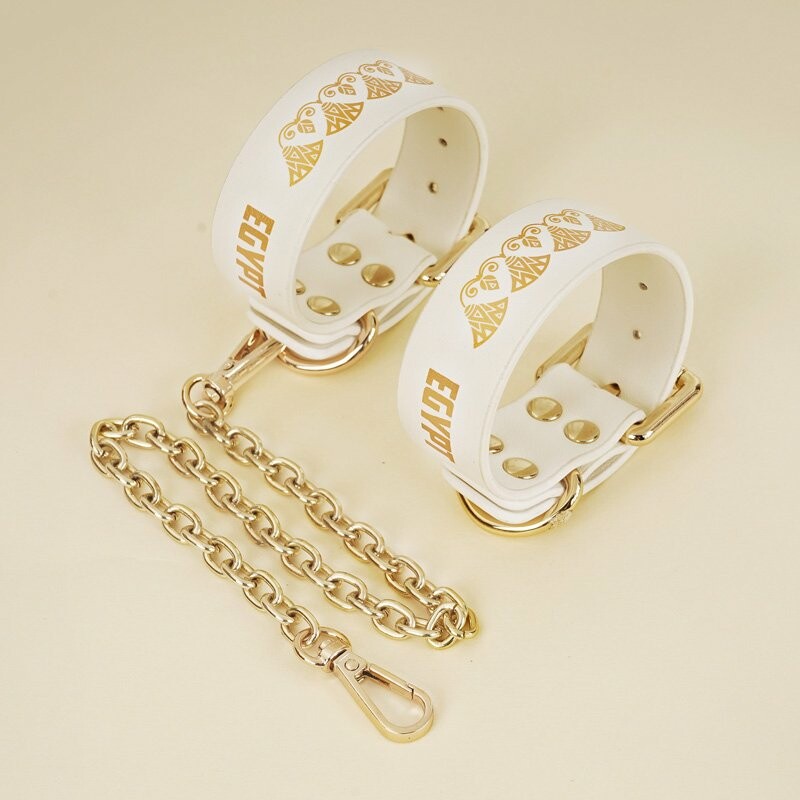 Набір БДСМ Roomfun Egyptian Cat Bodage Kit 9 предметів, білий - Изображение 7
