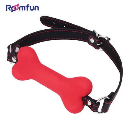 Кляп у вигляді кістки Roomfun Bone Gag силіконовий, червоний