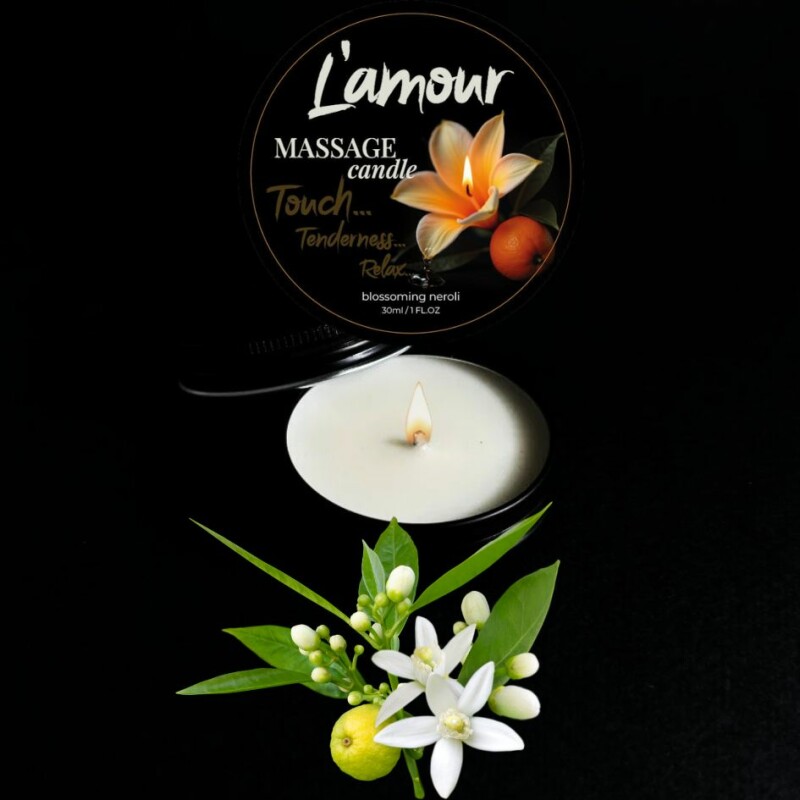 Масажна свічка, 30 мл, L'amour Blossoming Neroli квітучий неролі + цитрусові - Изображение 1