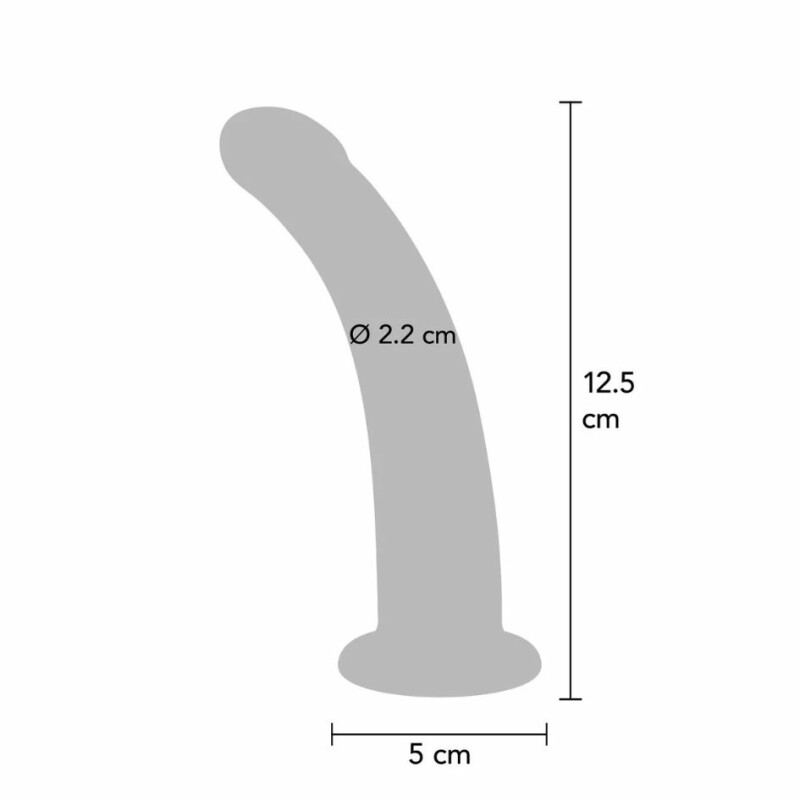 Фалоімітатор страпон на присосці S, ToyJoy Get Real Silicone Harness Dong S фіолетовий, 12.5 см х 2.2 см - Изображение 3