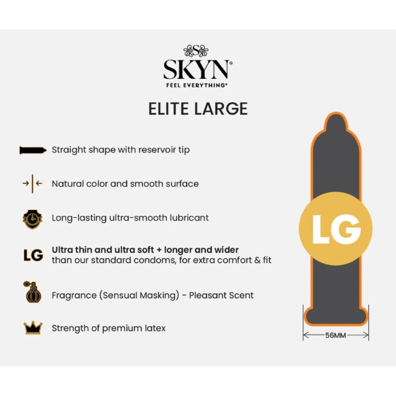 Презервативи SKYN Elite Large безлатексні (полізопрен), 5 шт - Зображення 1