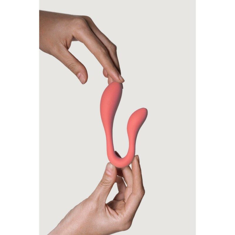 Вібратор для пар Adrien Lastic Couple Secrets 2 з керуванням з додатка, рожевий, 10.8 х 3.5 см - Изображение 3