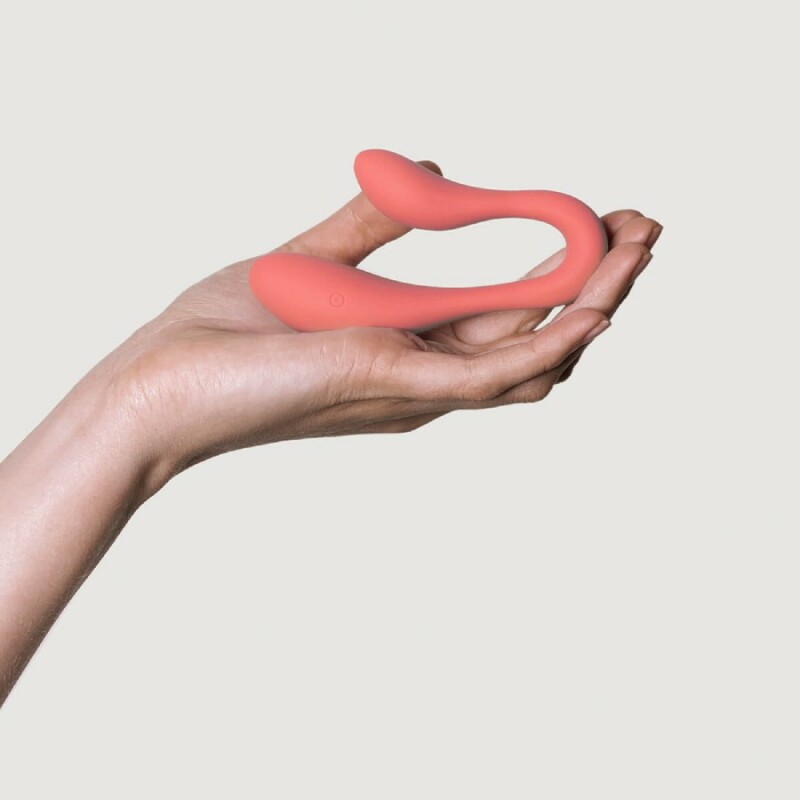 Вібратор для пар Adrien Lastic Couple Secrets 2 з керуванням з додатка, рожевий, 10.8 х 3.5 см - Изображение 2