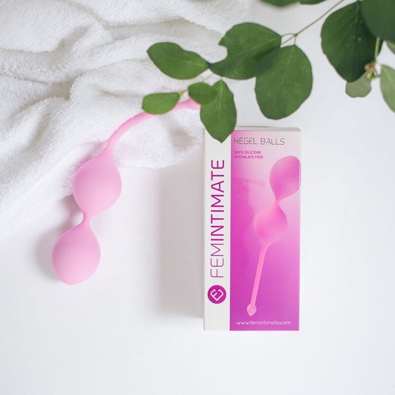 Вагінальні кульки Femintimate Kegel Balls рожеві, 19.9 х 3.5 см - Зображення 3
