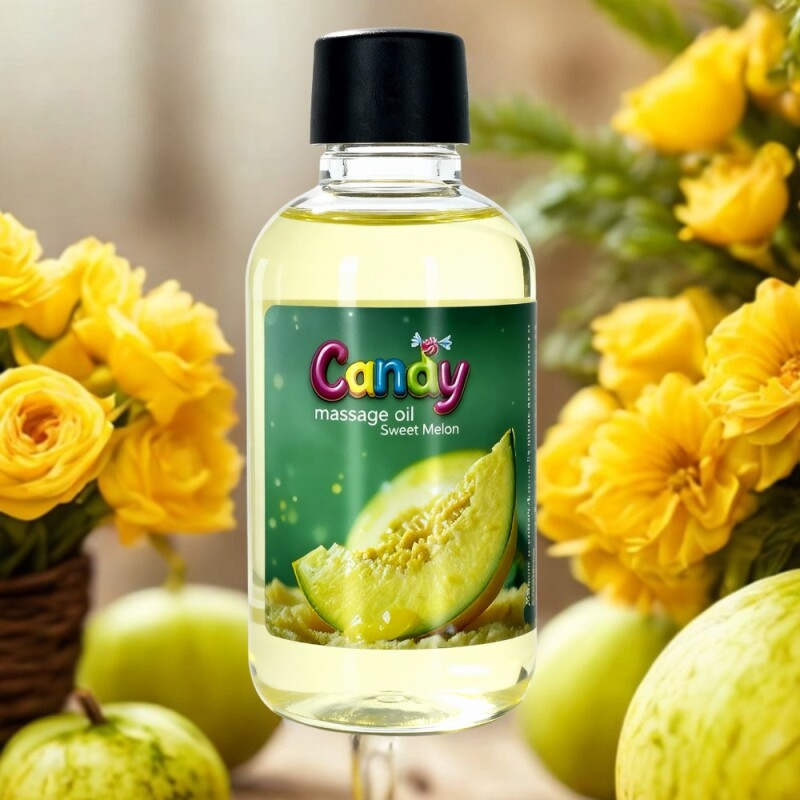 Масажна олійка Candy Massage Oil Sweet Melon з ароматом дині, 50 мл - Зображення 1