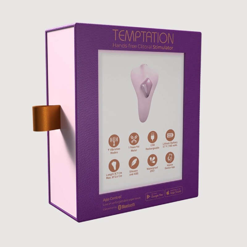 Вібратор в трусики Adrien Lastic Temptation з керуванням з додатка, рожевий, 8.7 х 5.4 см - Зображення 7