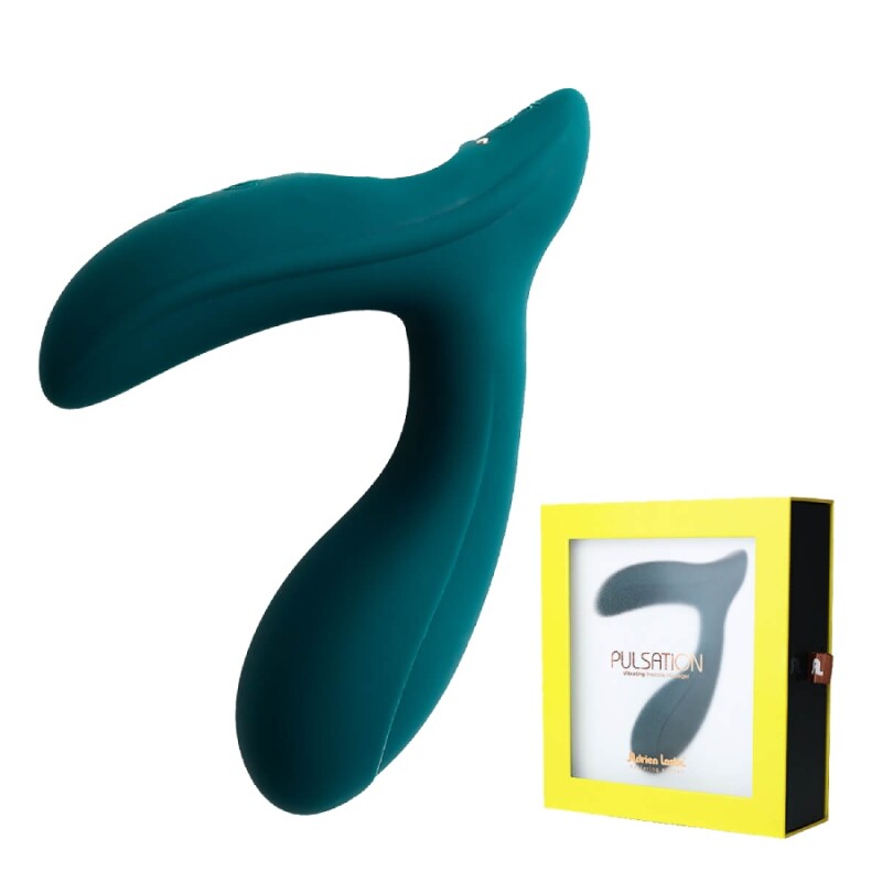 Вібромасажер простати Adrien Lastic Pulsation з керуванням з додатка, зелений, 12.9 х 4 см