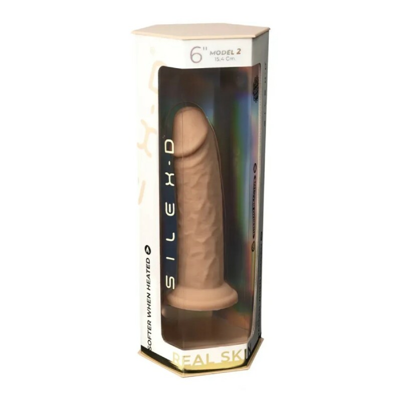 Фалоімітатор термореактивний Silexd Real Skin рідкий силікон, беж, 15.4 х 3.5 см - Зображення 4