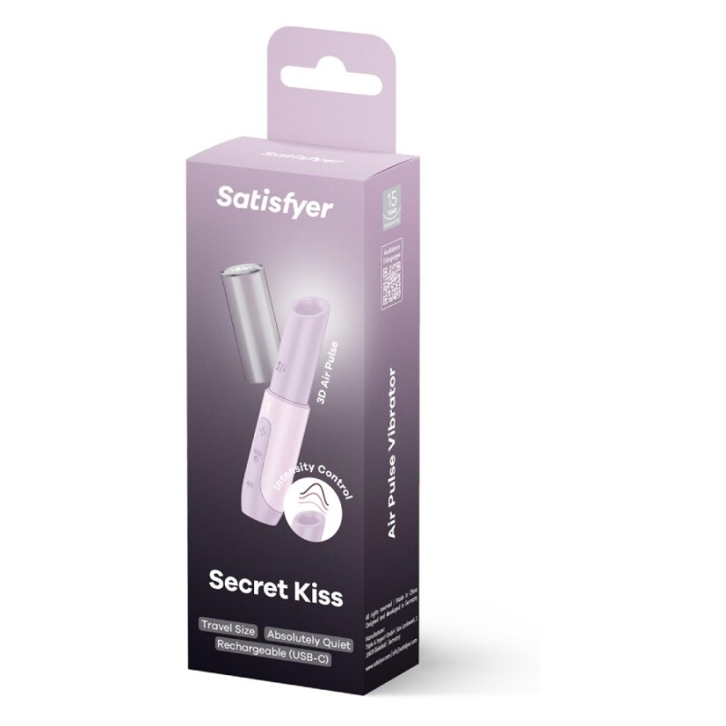 Вакуумний стимулятор клітора Satisfyer Secret Kiss безконтактний, рожевий, 12.5 х 2.7 см - Зображення 1