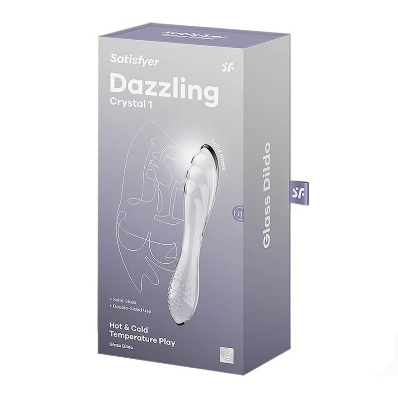 Фалоімітатор скляний Dazzling Crystal 1 термореактивний, прозорий, 18.2 х 3.6 см - Изображение 1