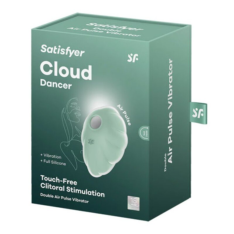 Вібратор Satisfyer Cloud Dancer з вакуумною стимуляцією клітора, м'ятний, 9 х 6 см - Изображение 1