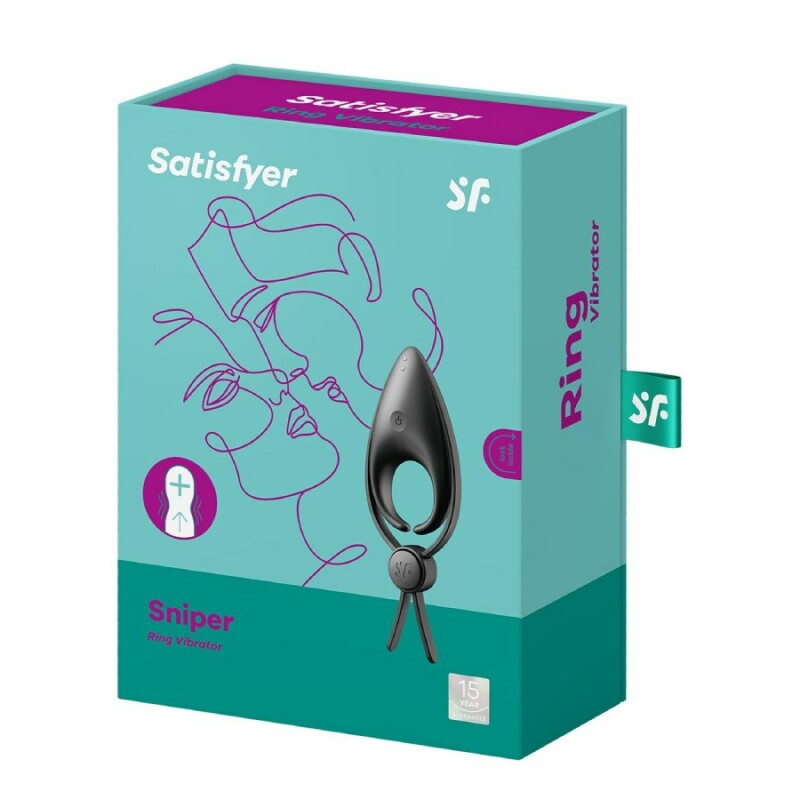 Ерекційне віброкільце Satisfyer Sniper чорне, 14.2 х 5 см - Зображення 1