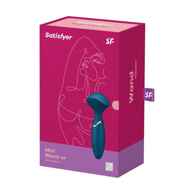 Вібромасажер Satisfyer Mini Wand-er компактний, блакитний, 5.8 х 6.3 см - Изображение 1