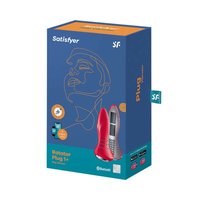 Анальний вібратор Satisfyer Rotator Plug 1+ з ротаціює, з додатком, червоний, 13.5 х 5.5 см - Изображение 1