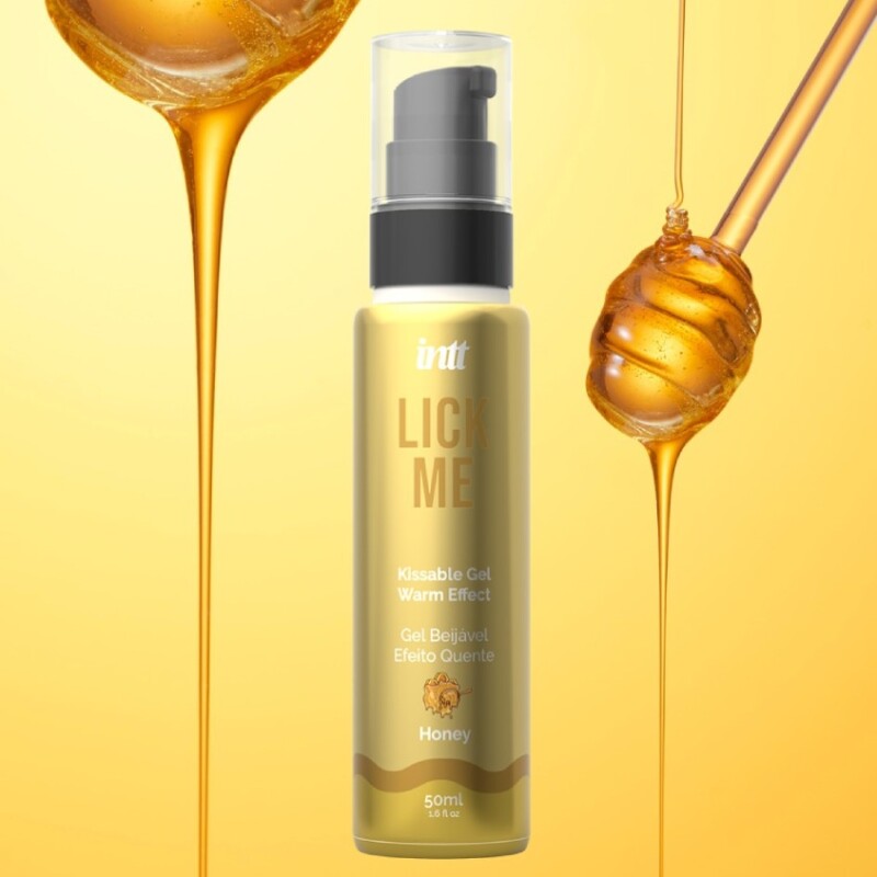 Їстівний лубрикант з ефектом тепла INTT Lick Me Honey зі смаком меду, 50 мл - Зображення 4