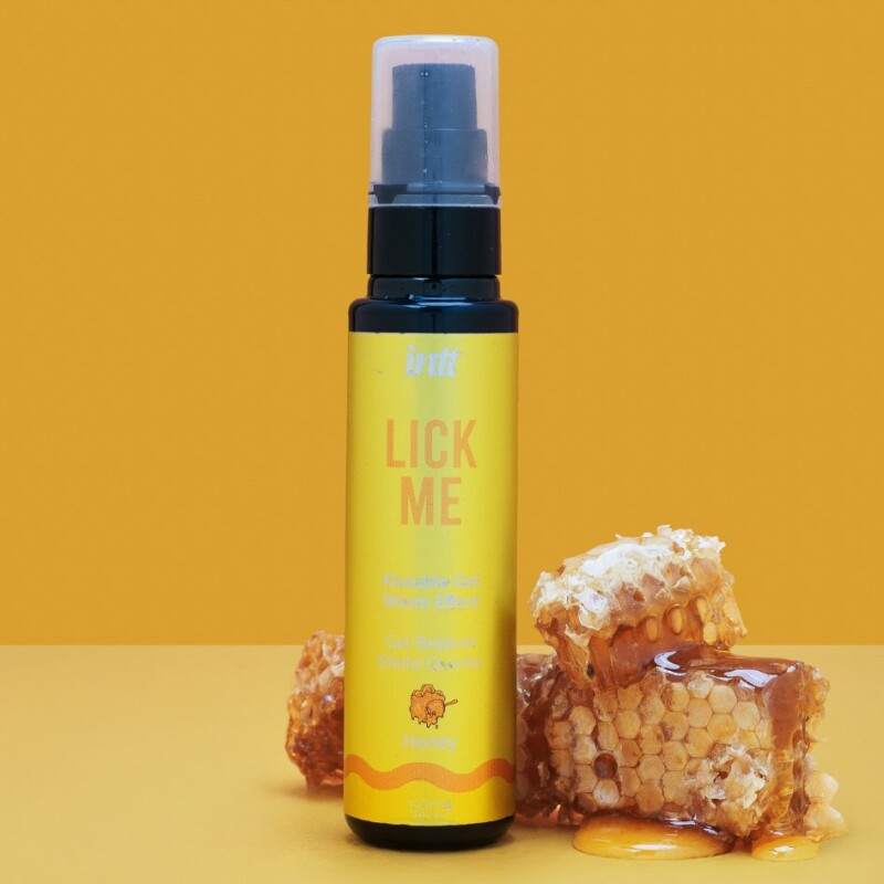 Їстівний лубрикант з ефектом тепла INTT Lick Me Honey зі смаком меду, 50 мл - Зображення 5