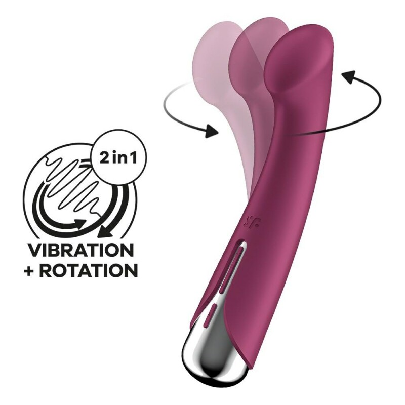Вібратор для точки G Satisfyer Spinning G-Spot 1 з ротацією, червоний, 16.5 х 3.5 см - Изображение 2