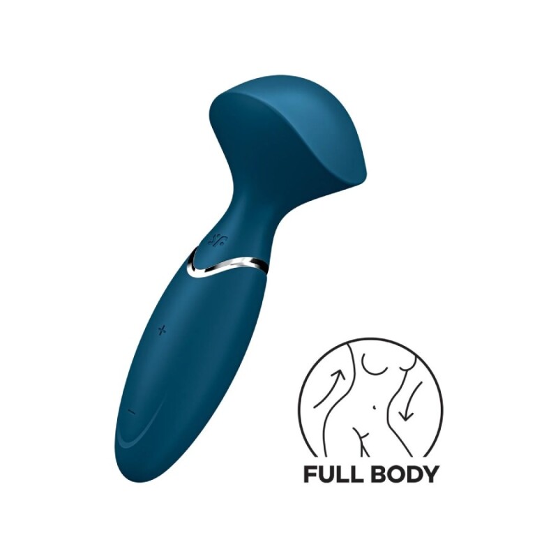 Вібромасажер Satisfyer Mini Wand-er компактний, блакитний, 5.8 х 6.3 см - Изображение 2