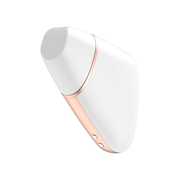 Вібратор для клітора Satisfyer Love Triangle з додатком, білий, 8.8 х 6 см - Зображення 2