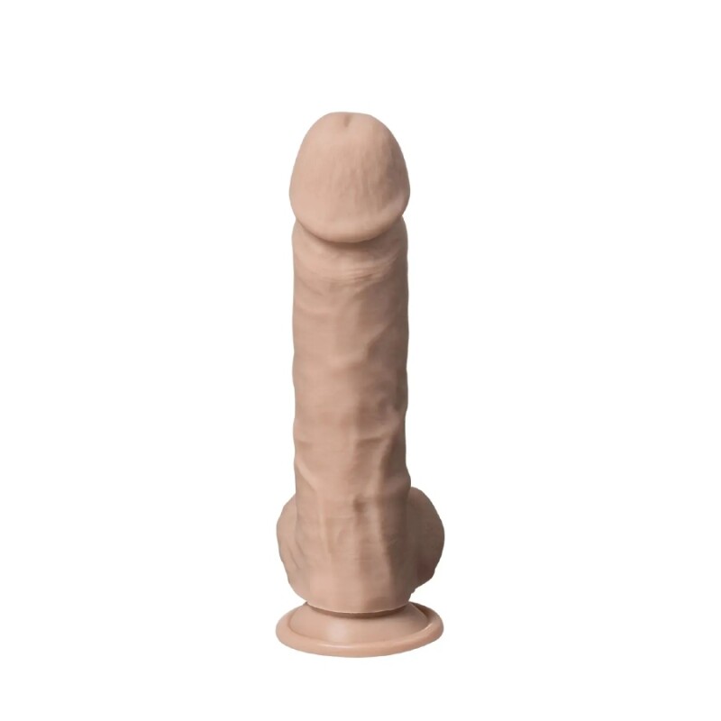 Фалоімітатор термореактивний Silexd Real Skin рідкий силікон, беж, 22.9 х 5 см - Изображение 3