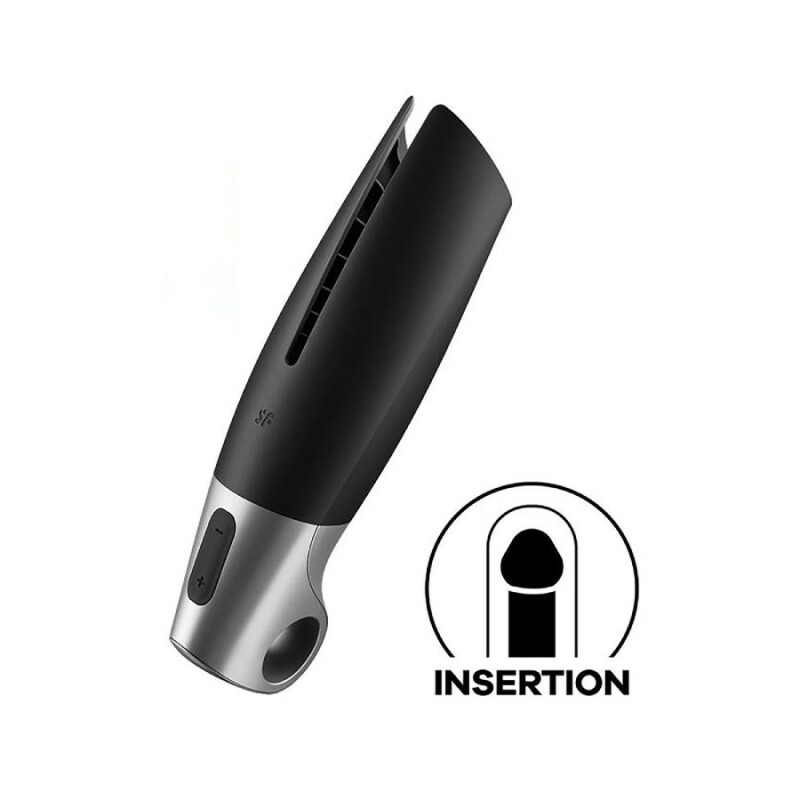 Мастурбатор Satisfyer Power Masturbator з додатком, чорний, 26 х 6 см - Изображение 2
