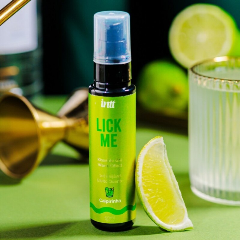 Їстівний лубрикант з ефектом тепла INTT Lick Me Caipirinha зі смаком лайму, 50 мл - Зображення 1