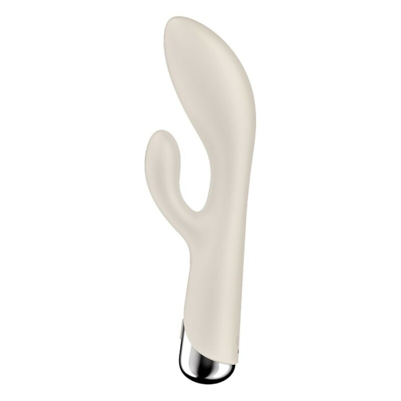 Вібратор-кролик Satisfyer Spinning Rabbit 1 для точки G та клітора, білий, 20 х 3.5 см - Зображення 3