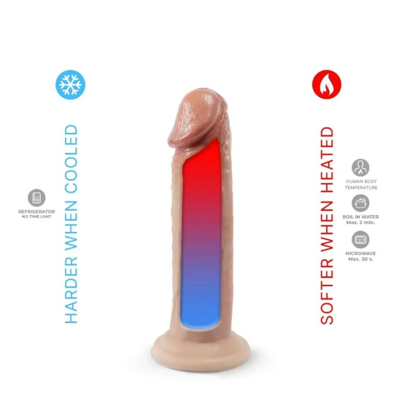 Фалоімітатор термореактивний Silexd Real Skin рідкий силікон, беж, 19 х 4 см - Зображення 4