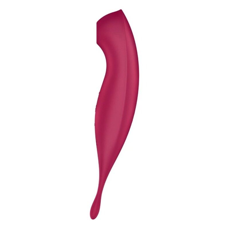 Вібратор з хвильовою стимуляцією Satisfyer Twirling Pro з додатком, червоний, 20.5 х 3.7 см - Зображення 4