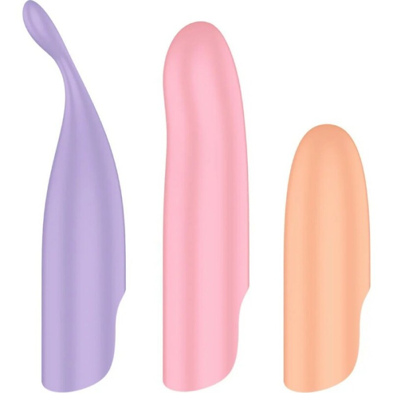 Вібратор Satisfyer Playful Four з 4 насадками, різнокольорові, 17 х 3.4 см - Зображення 5
