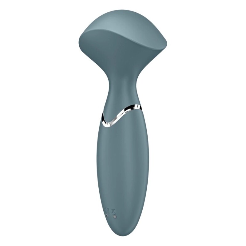 Вібромасажер Satisfyer Mini Wand-er компактний, сірий, 5.8 х 6.3 см - Зображення 5