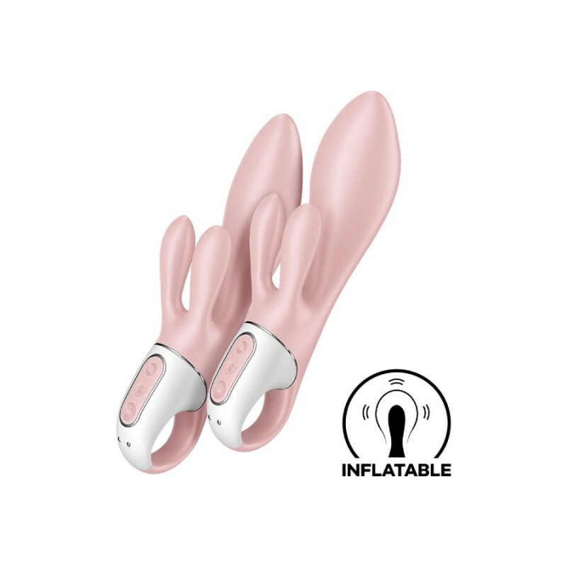 Вібратор-кролик Satisfyer Air Pump Bunny рожевий, 21 х 4 см - Зображення 5