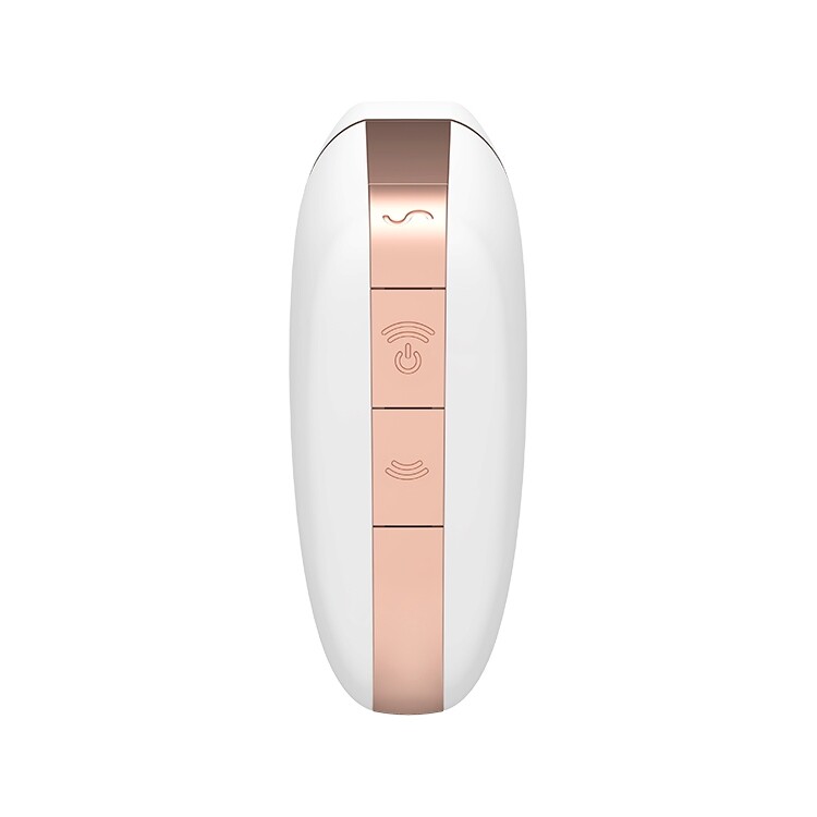 Вібратор для клітора Satisfyer Love Triangle з додатком, білий, 8.8 х 6 см - Зображення 5
