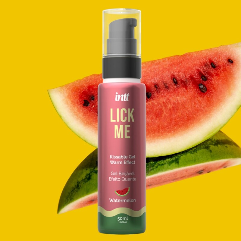 Їстівний лубрикант з ефектом тепла INTT Lick Me Watermelon зі смаком кавуна, 50 мл - Изображение 7