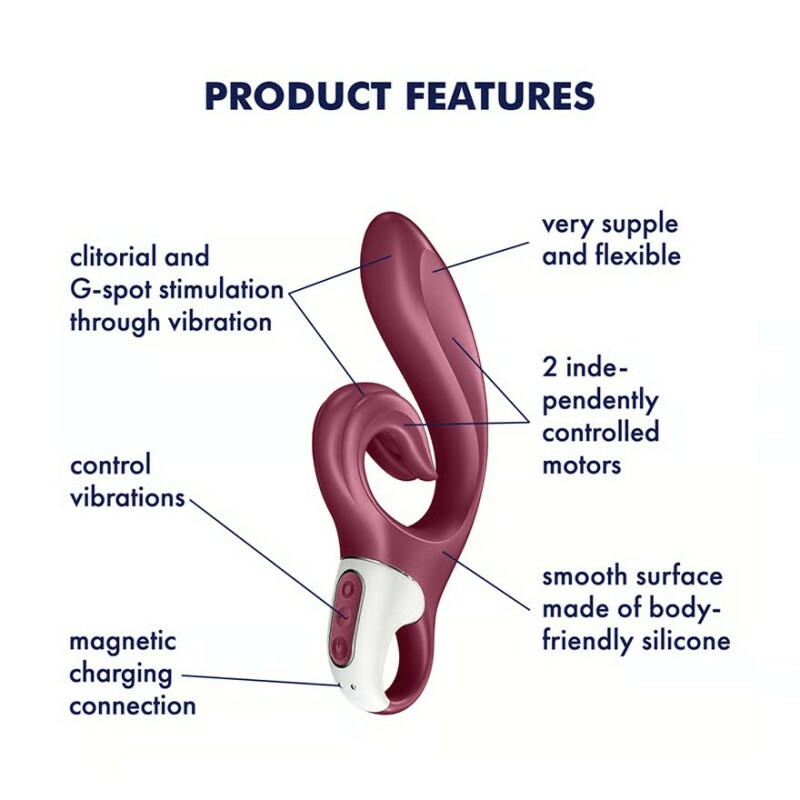 Вібратор-кролик Satisfyer Love Me для точки G та клітора, червоний, 22 х 4.1 см - Изображение 7