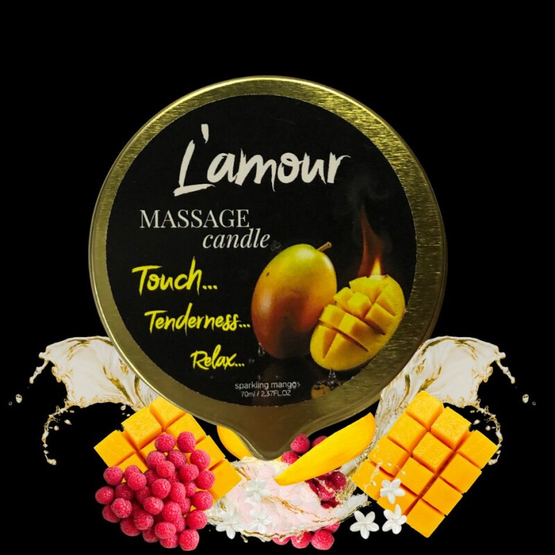 Масажна свічка, 70 мл, L'amour Mango стигле манго + ананас + мускус