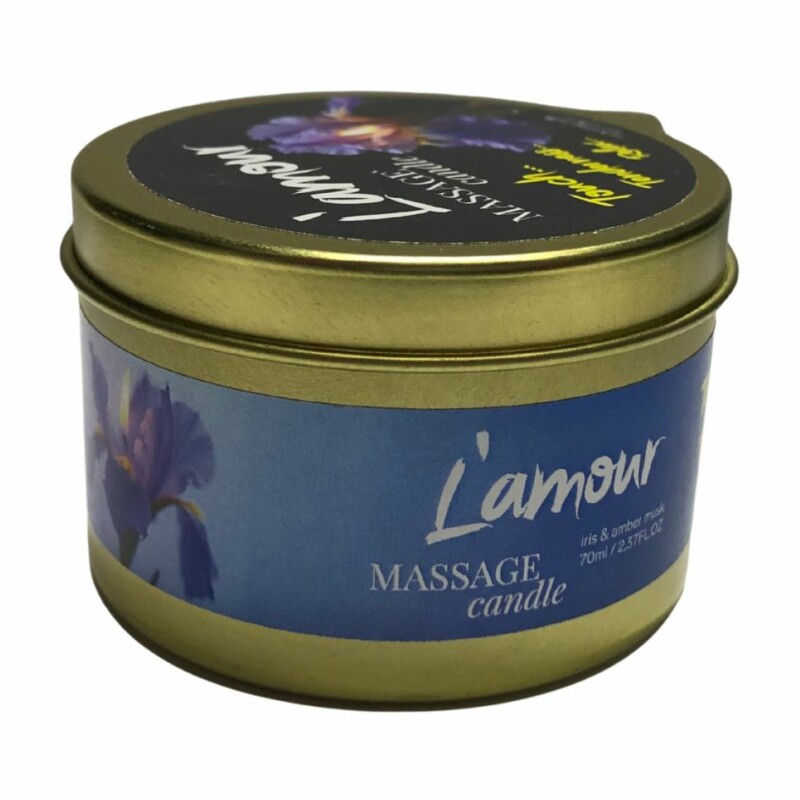 Масажна свічка, 70 мл, L'amour Iris and Amber Musk мох + ірис + троянда - Зображення 2