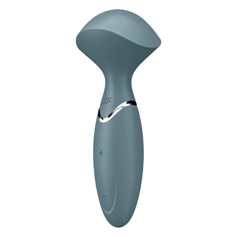 Вібромасажер Satisfyer Mini Wand-er компактний, сірий, 5.8 х 6.3 см