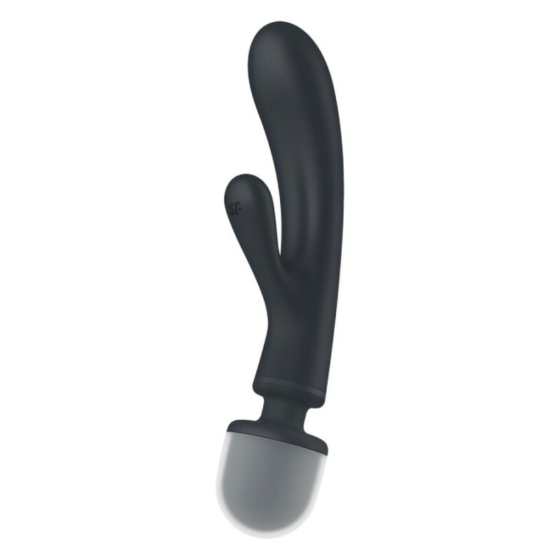 Вібратор-мікрофон Satisfyer Triple Lover потрійна дія, сірий, 24 х 3.8 см