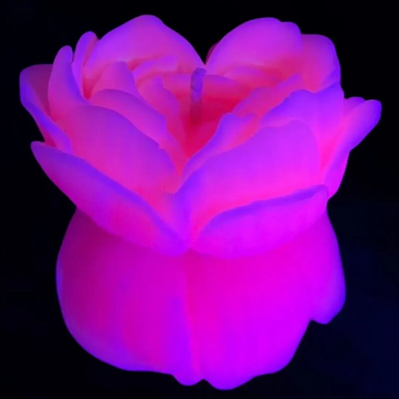 Свічка троянда люмінісцентна GlowKink 62 г, низькотемпературна, L, для БДСМ, рожева