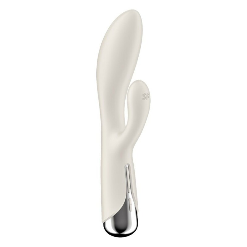 Вібратор-кролик Satisfyer Spinning Rabbit 1 для точки G та клітора, білий, 20 х 3.5 см