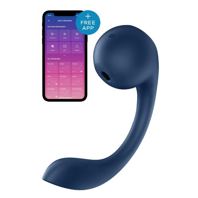 Вібратор для точки G та клітора Satisfyer Pro+ Wave 4 з додатком, блакитний, 26.5 х 4.1 см