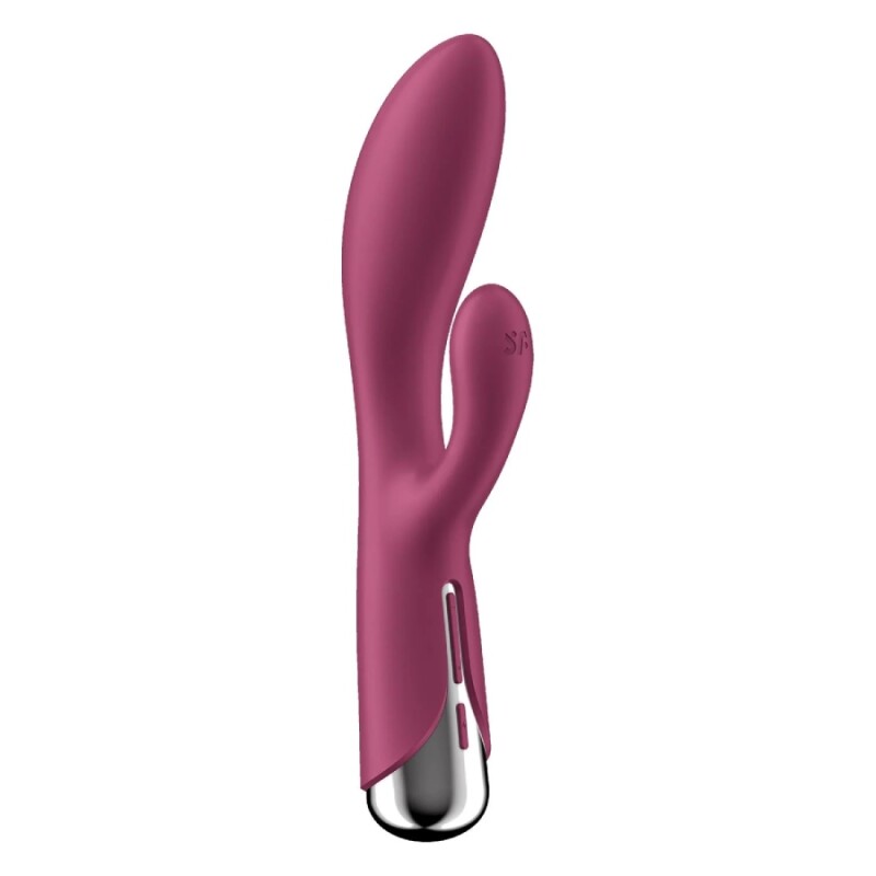 Вібратор-кролик Satisfyer Spinning Rabbit 1 для точки G та клітора, червоний, 20 х 3.5 см