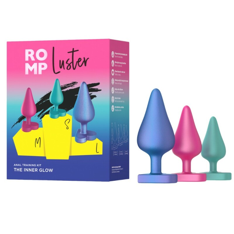 Набір анальних пробок ROMP Luster різнокольоровий, 3 шт