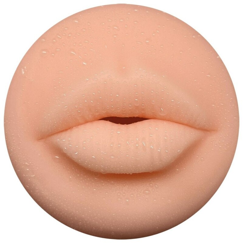 Мастурбатор-рот в колбі Alive Flex Oral M бежевий, 16 х 6.5 см - Зображення 1