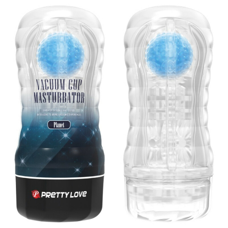 Мастурбатор в колбі Pretty Love Planet прозорий, 18 х 7.7 см